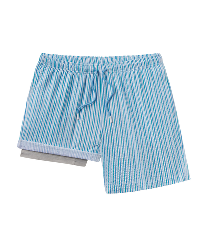 Clubhouse Seersucker Swim Shorts