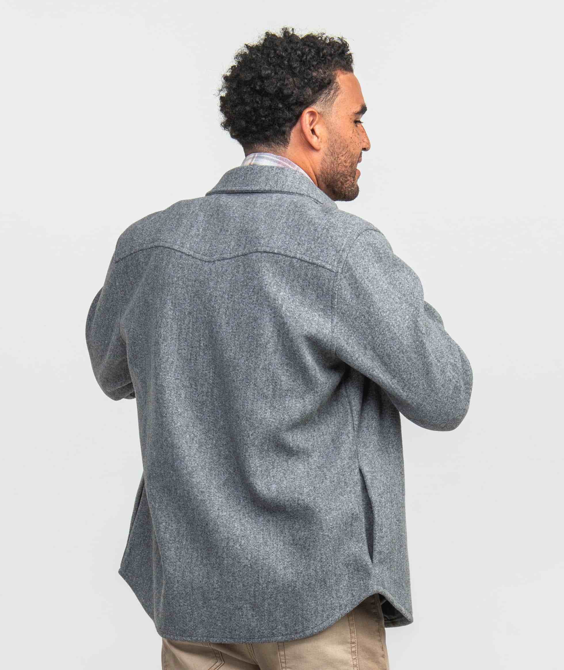 Broadway Fleece Shacket - Iron Ore - Image 3