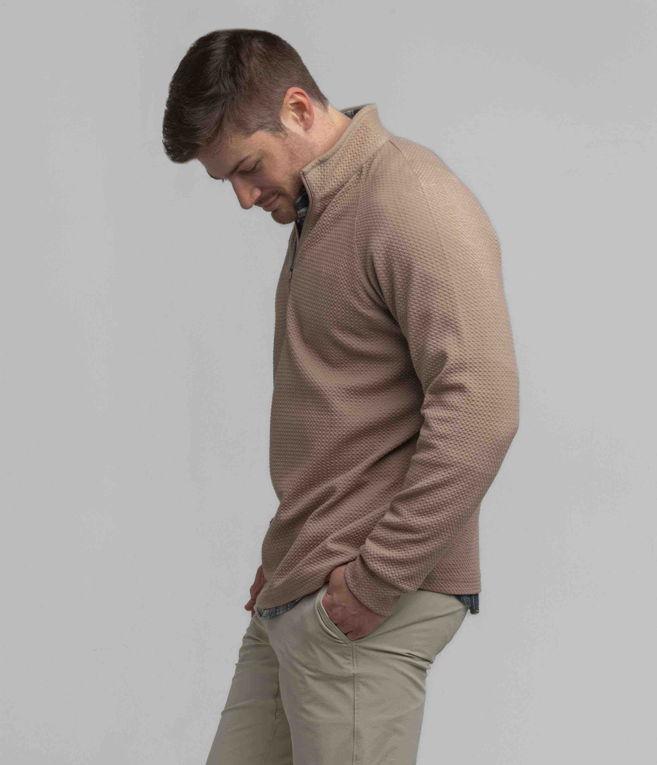 Dallas Performance Qtr Zip - Mink - Image 2