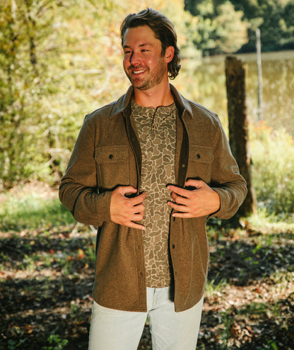 Brushline Fleece Shacket - Espresso - image 3