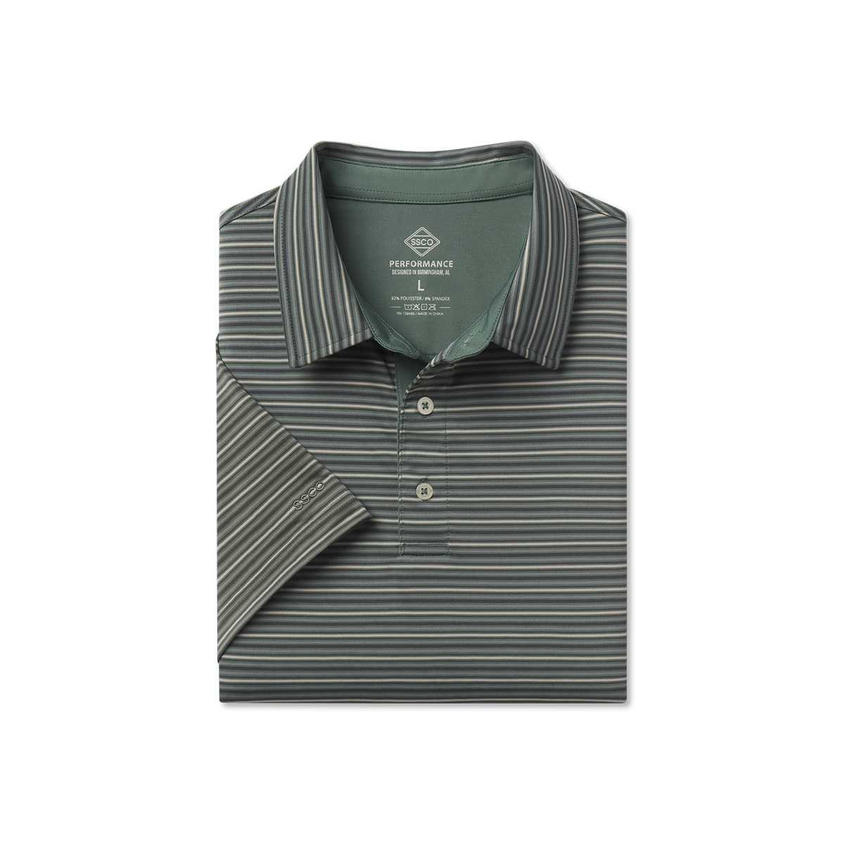 Riverbend Stripe Polo - Moss Rock - image 1