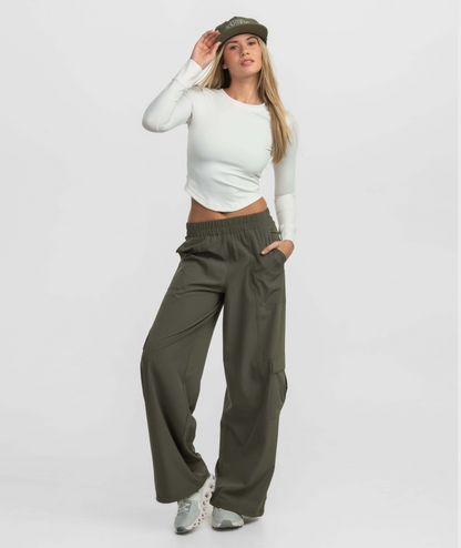 Adjustable Hybrid Cargo Pants - Cedar - image 2