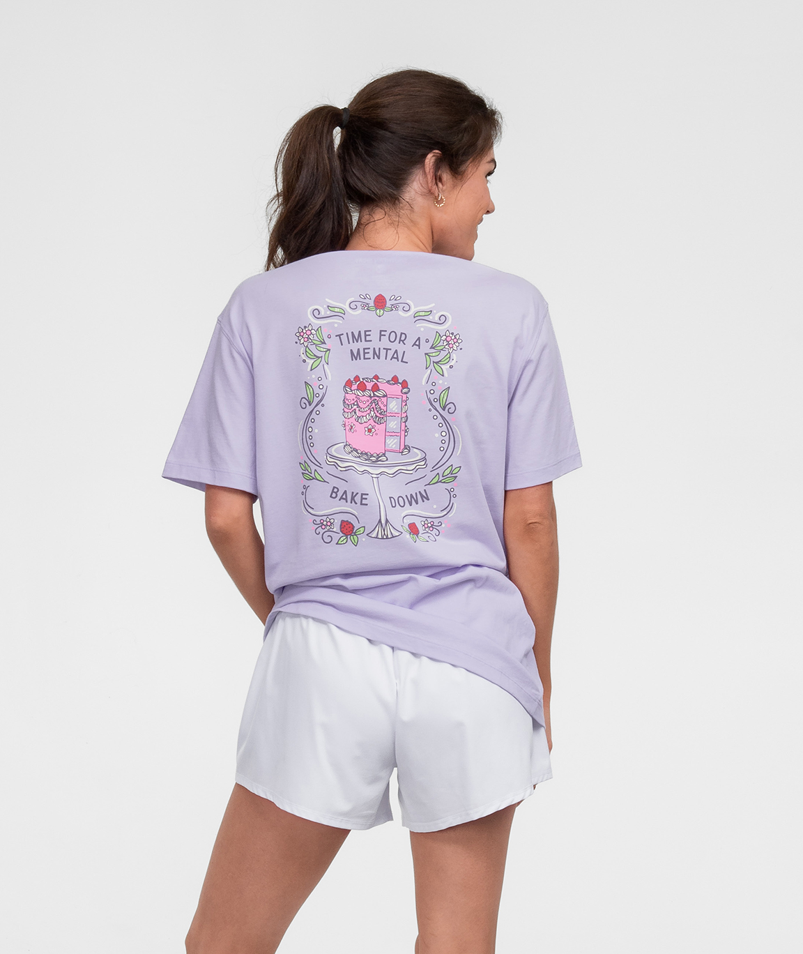 On My Mind Puff Print Tee SS - Pastel Lilac - Image 1
