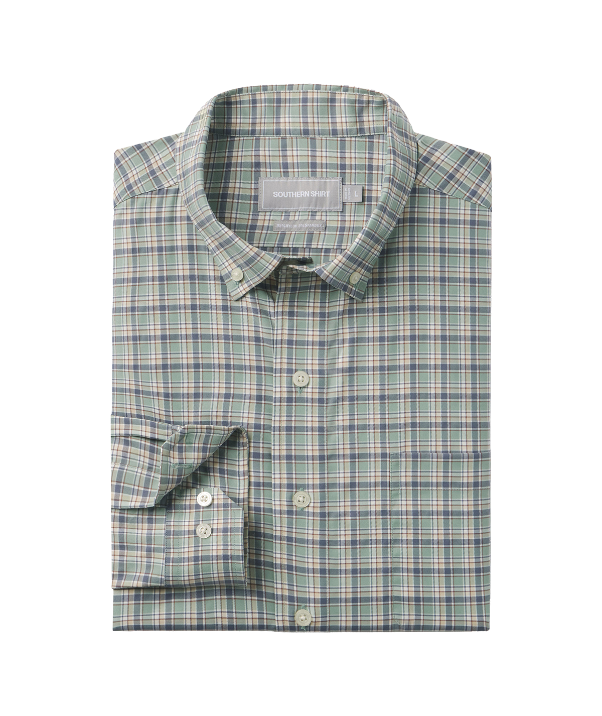 Hawthorne Plaid LS - Mallard - Image 1
