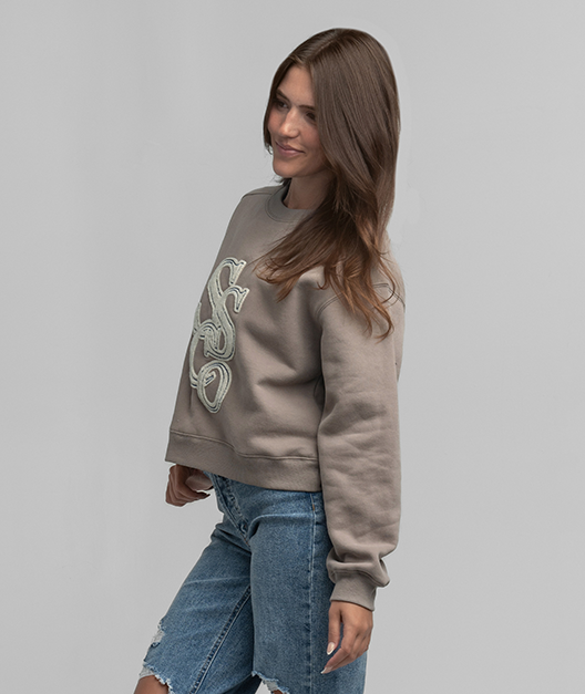 Preppy Front Print Sweatshirt