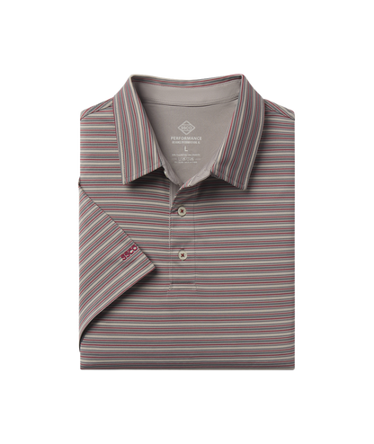 Riverbend Stripe Polo - Red Coal - image 1