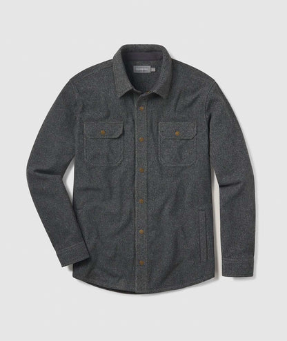 Stretch Twill Shacket - Iron Ore - Image 1