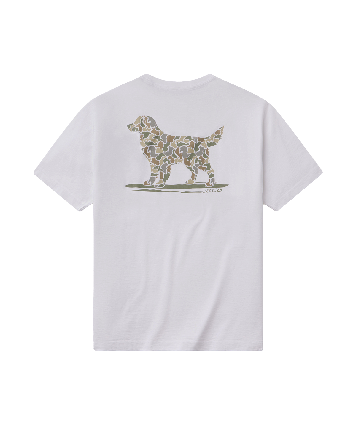 Camo Retriever Tee SS - Bright White - Image 1