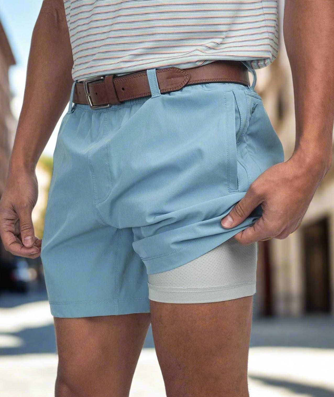 Everyday Hybrid Shorts - Mountain Spring - Image 3