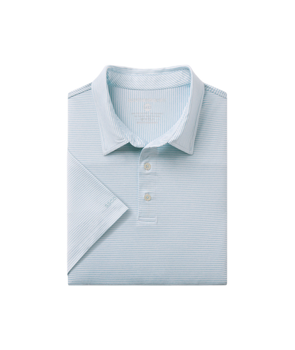 Heather Madison Stripe Polo - Ocean Breeze - Image 1