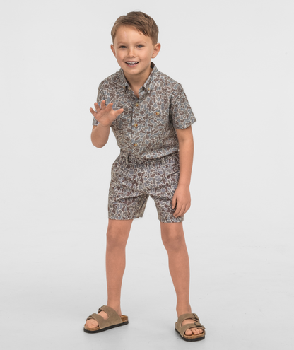 Boys Hunters Hideaway Baja Shirt SS - Ridgeline - Image 3