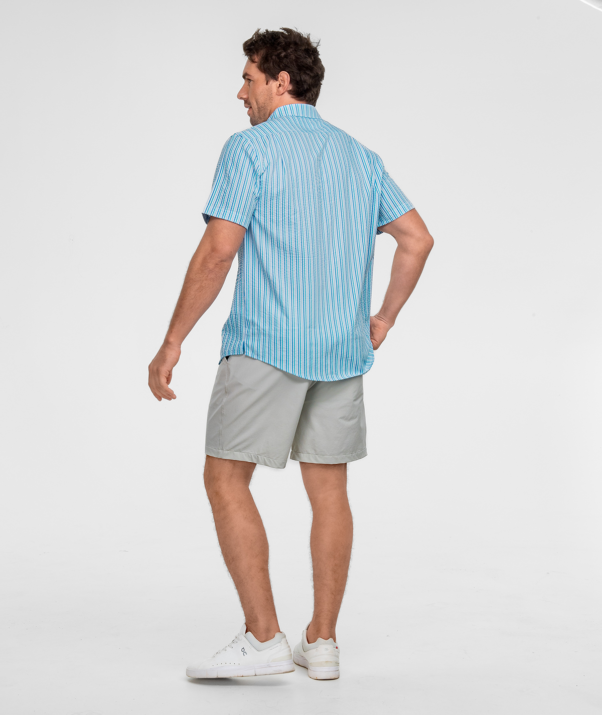 Clubhouse Seersucker Baja Shirt SS - Coastal Breeze - Image 4