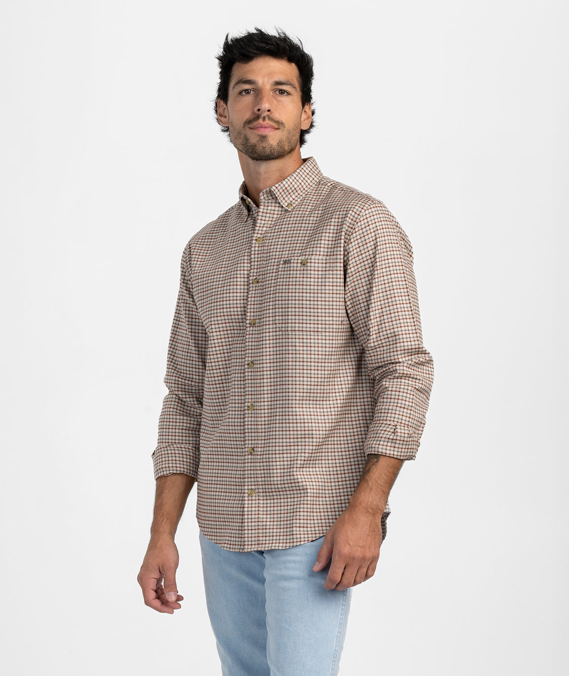Heritage Stretch Flannel LS - Heirloom - Image 1