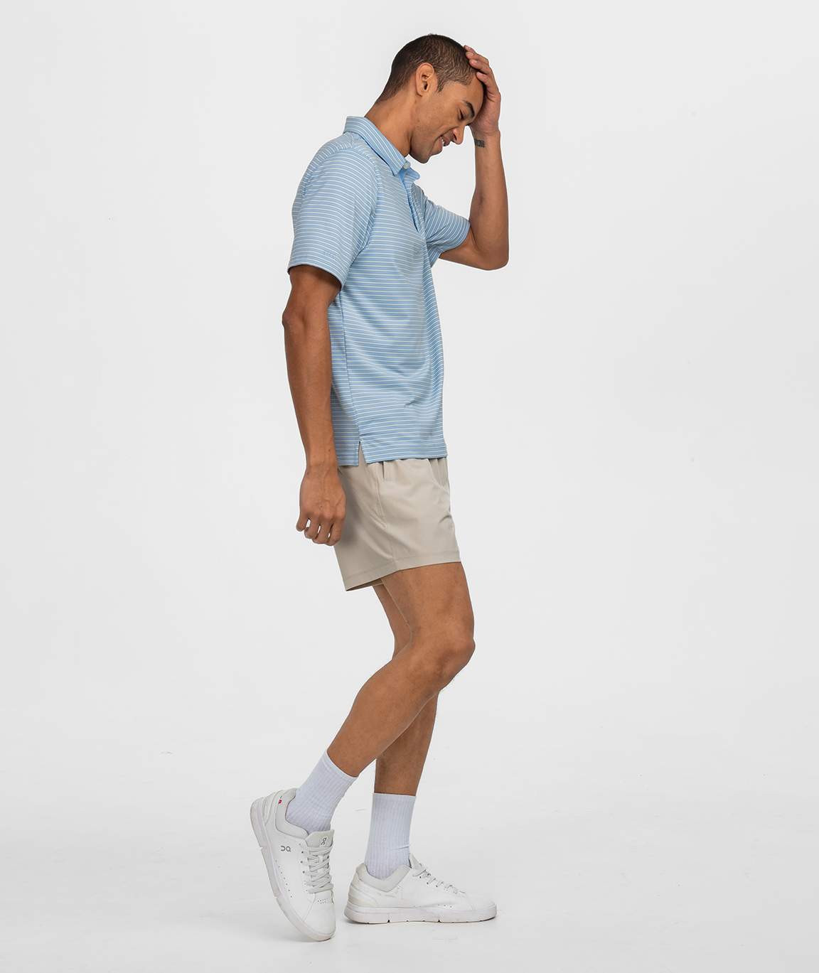 Scoreboard Stripe Polo - Tidewater - Image 3