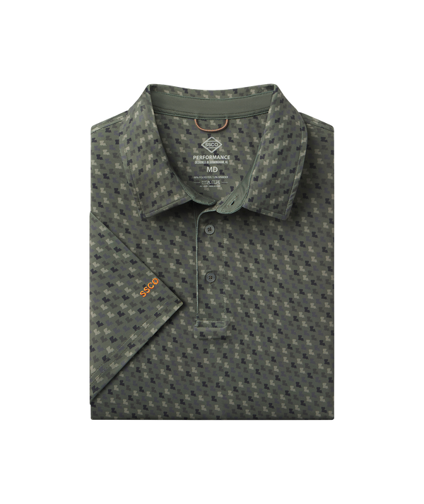 Southern Sportsman Printed Polo - Bayou Pine