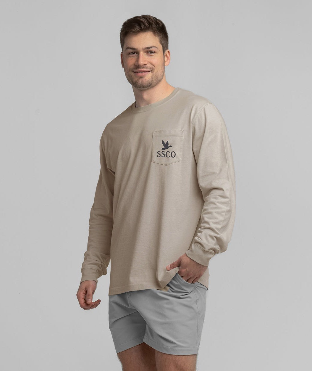 Camo Flight Tee LS - Taupe - Image 2