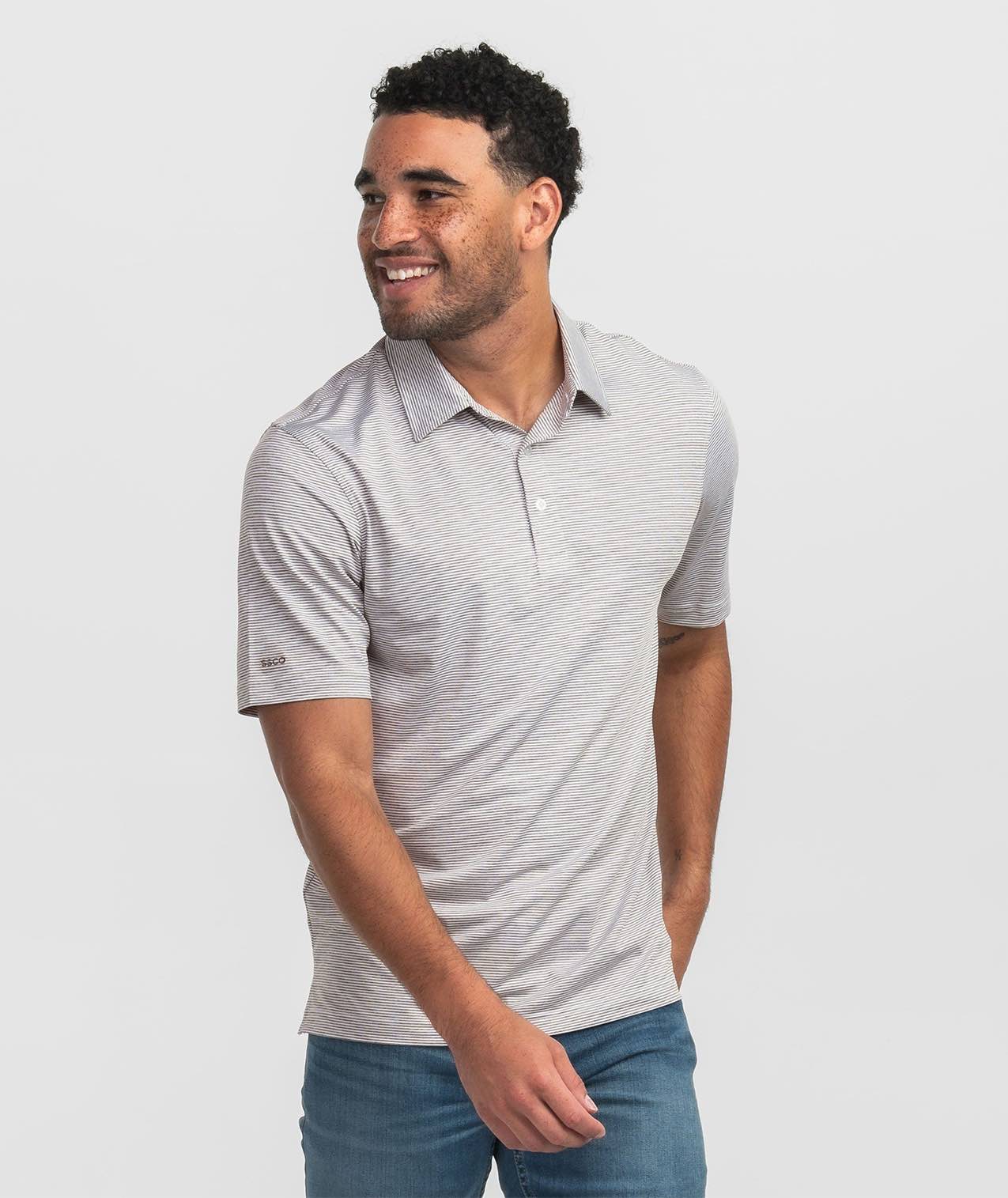 Heather Madison Stripe Polo - Deep Woods - Image 2