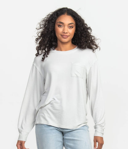 Long Story Washed Tee LS - Stone - image 1