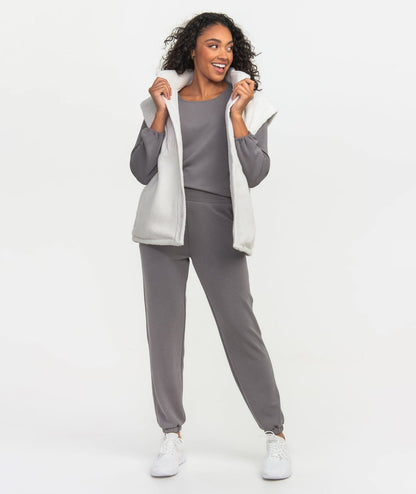 Reversible Fleece Vest - Stone - image 2