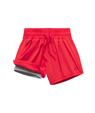 Womens Lined Hybrid Shorts - Rio Red - Image 1