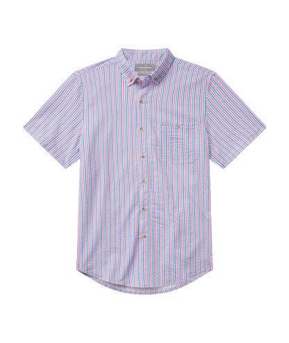 Clubhouse Seersucker Baja Shirt SS - Berry Tide - Image 1