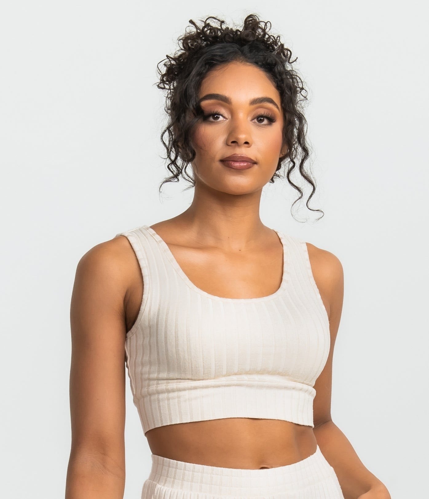 Sincerely Soft Cropped Cami - Off White - Image 1
