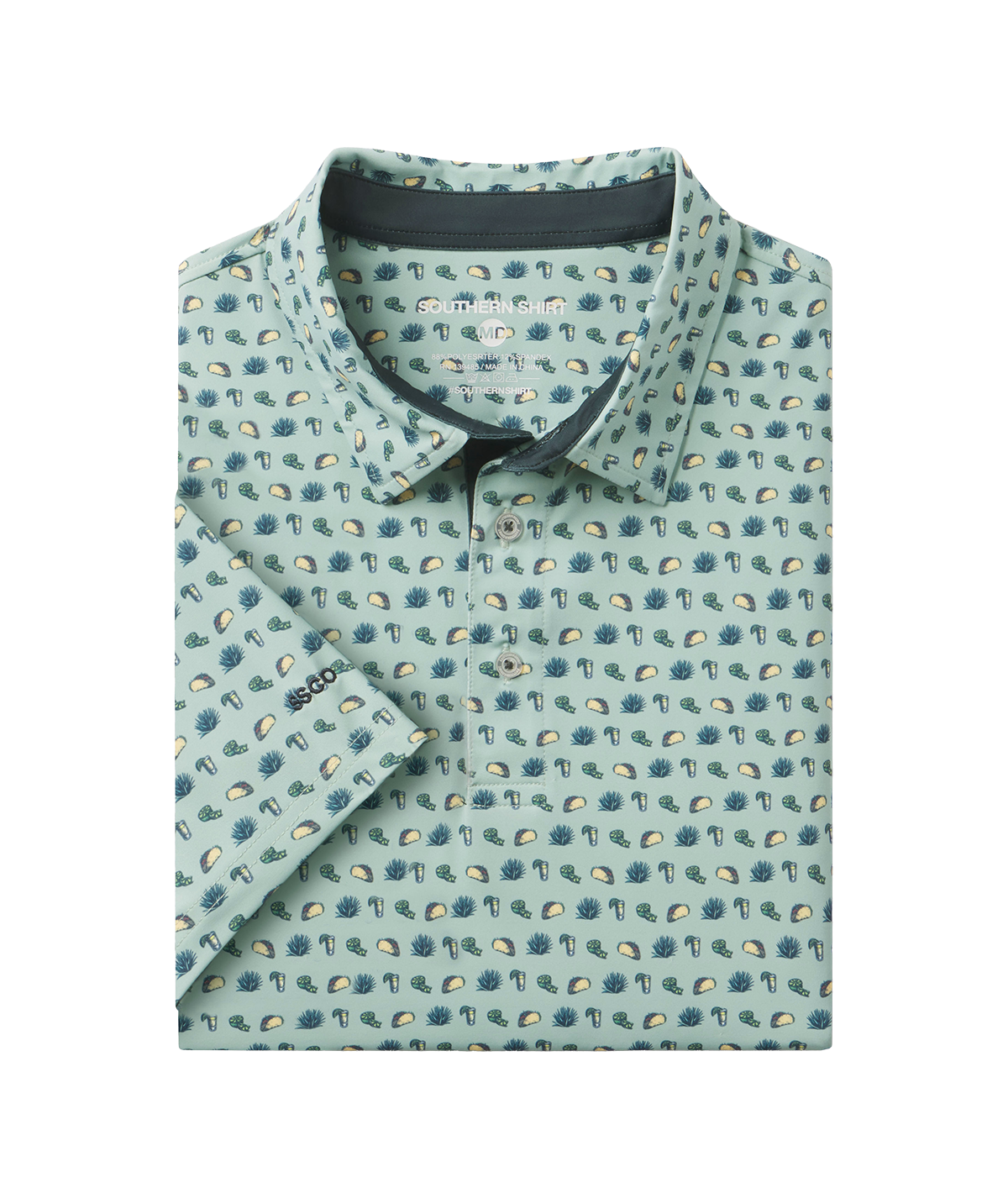 Tacos and Tequila Printed Polo - Tacos and Tequila - Image 1