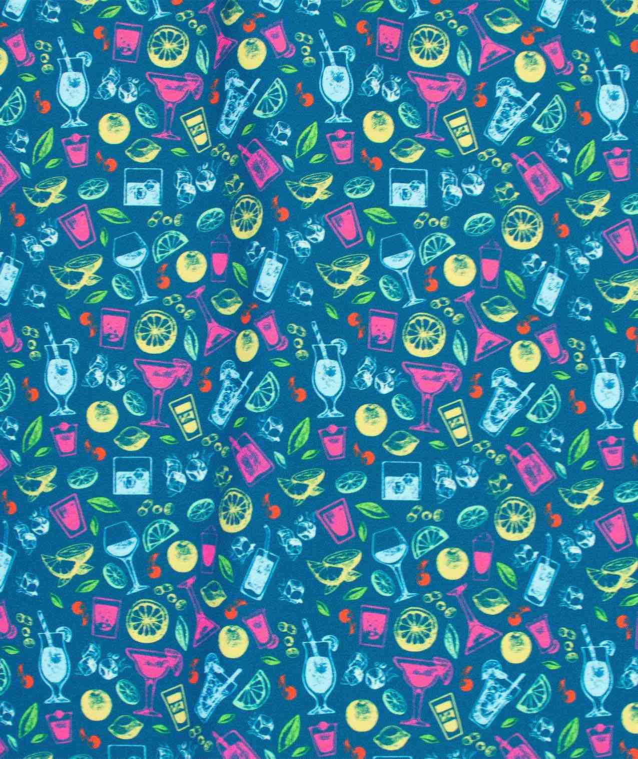 Sunset Sips Printed Polo