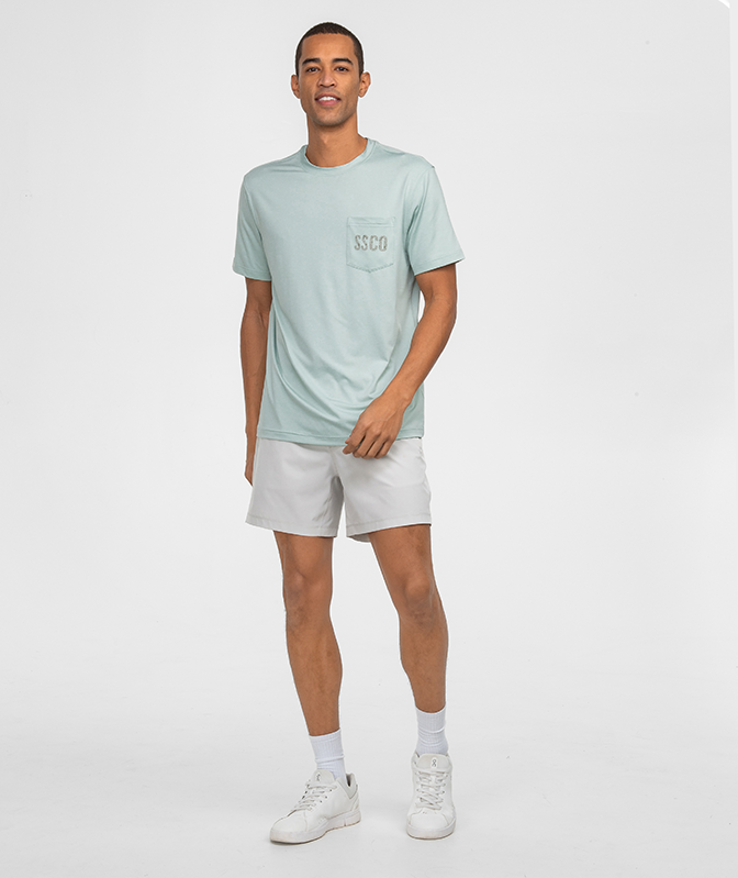Camo Badge Performance Tee SS - Dusty Green - Image 2