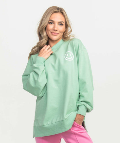 Happy Thoughts Puff Sweatshirt - Sour Apple - image 1