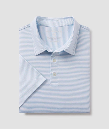Heather Madison Stripe Polo - Crystal Lake - Image 1
