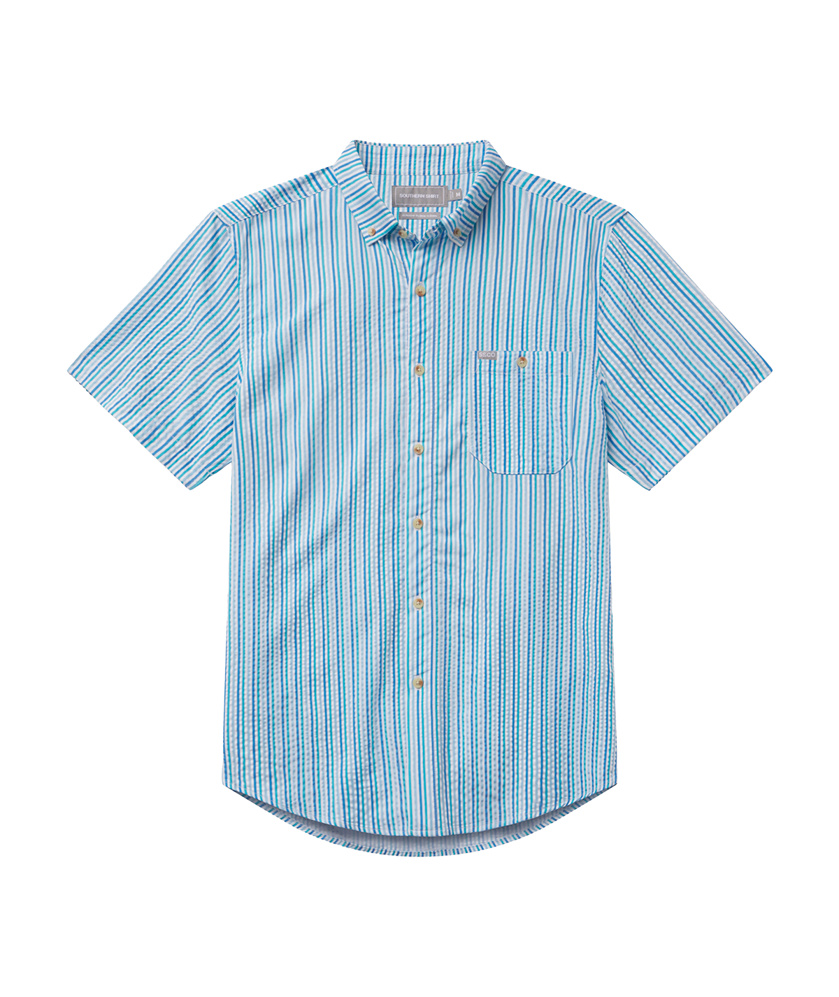 Clubhouse Seersucker Baja Shirt SS - Coastal Breeze - Image 1