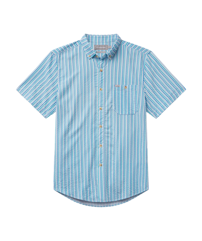 Clubhouse Seersucker Baja Shirt SS - Coastal Breeze - Image 1