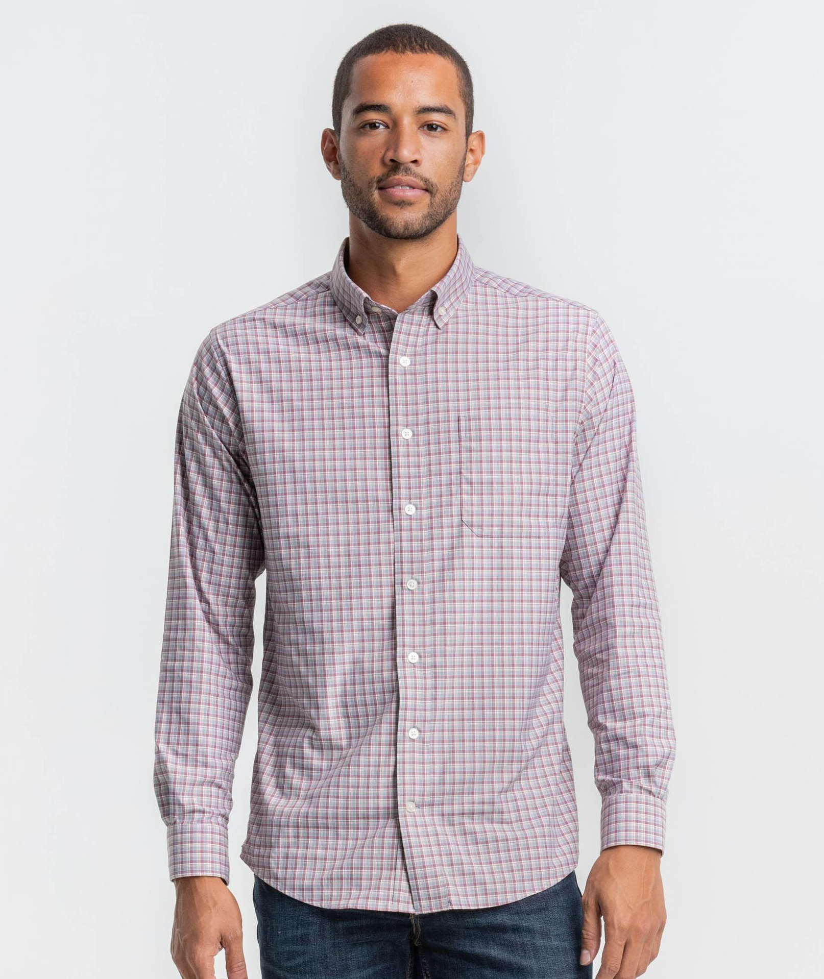 Ellis Plaid LS - Oxen Red - Image 1