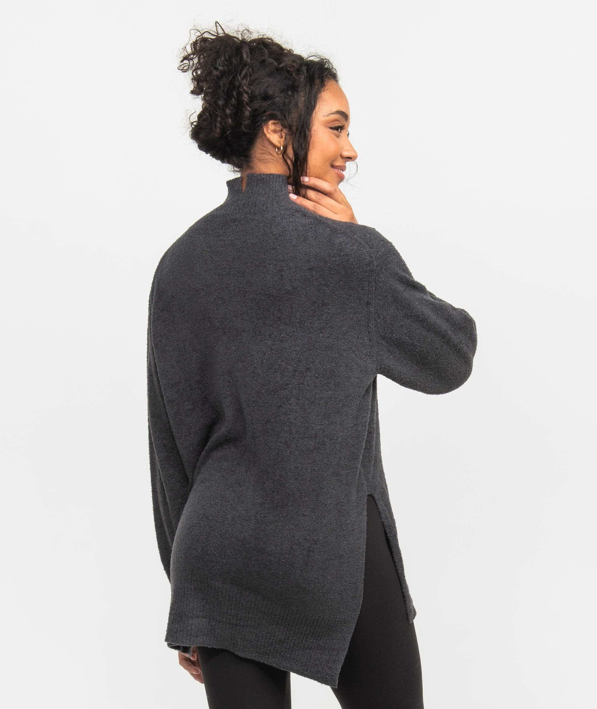 Dreamluxe Notched Turtlneck Sweater - Raven - Image 3