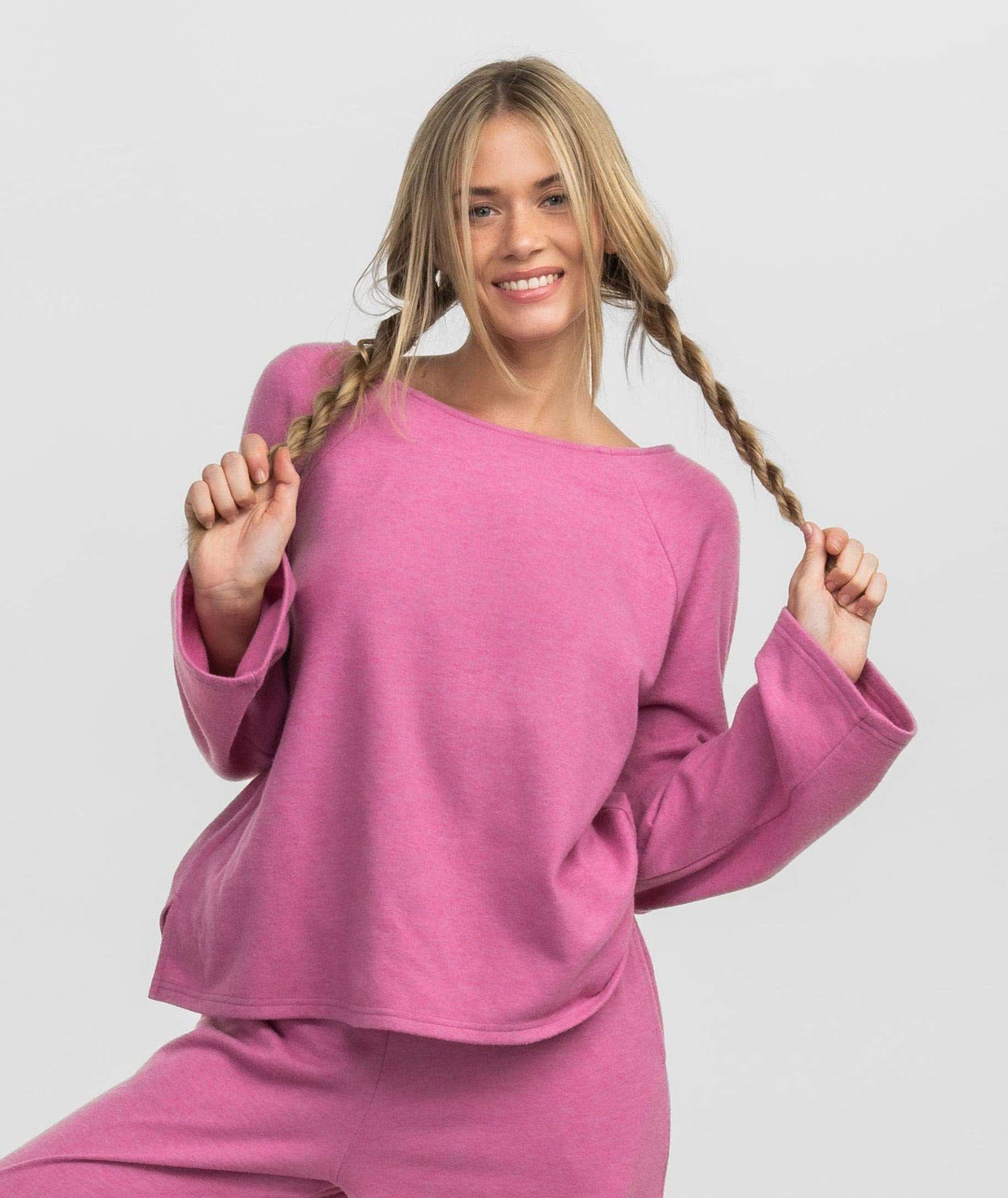 Cozy Cloud Boatneck Top - Moonlite Mauve - Image 1