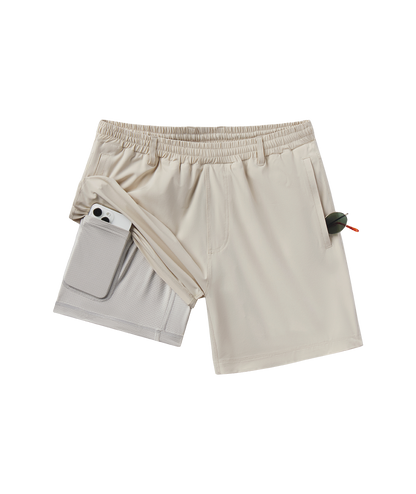 Everyday Hybrid Shorts - Pelican - Image 3