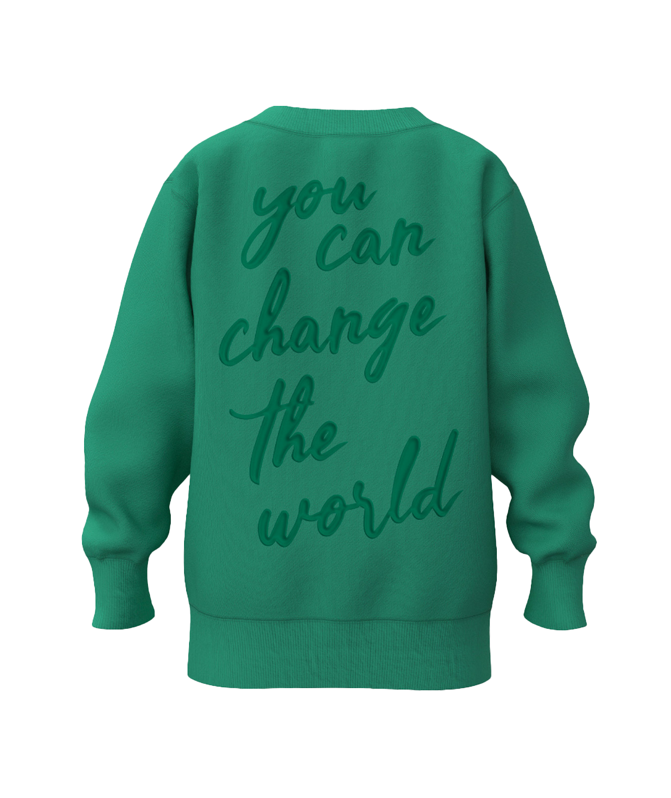 Youth Girls Puff Print Sweatshirt - Aloe - Image 1