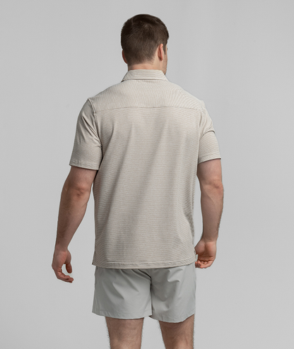 Heather Madison Stripe Polo - Mojave - Image 4