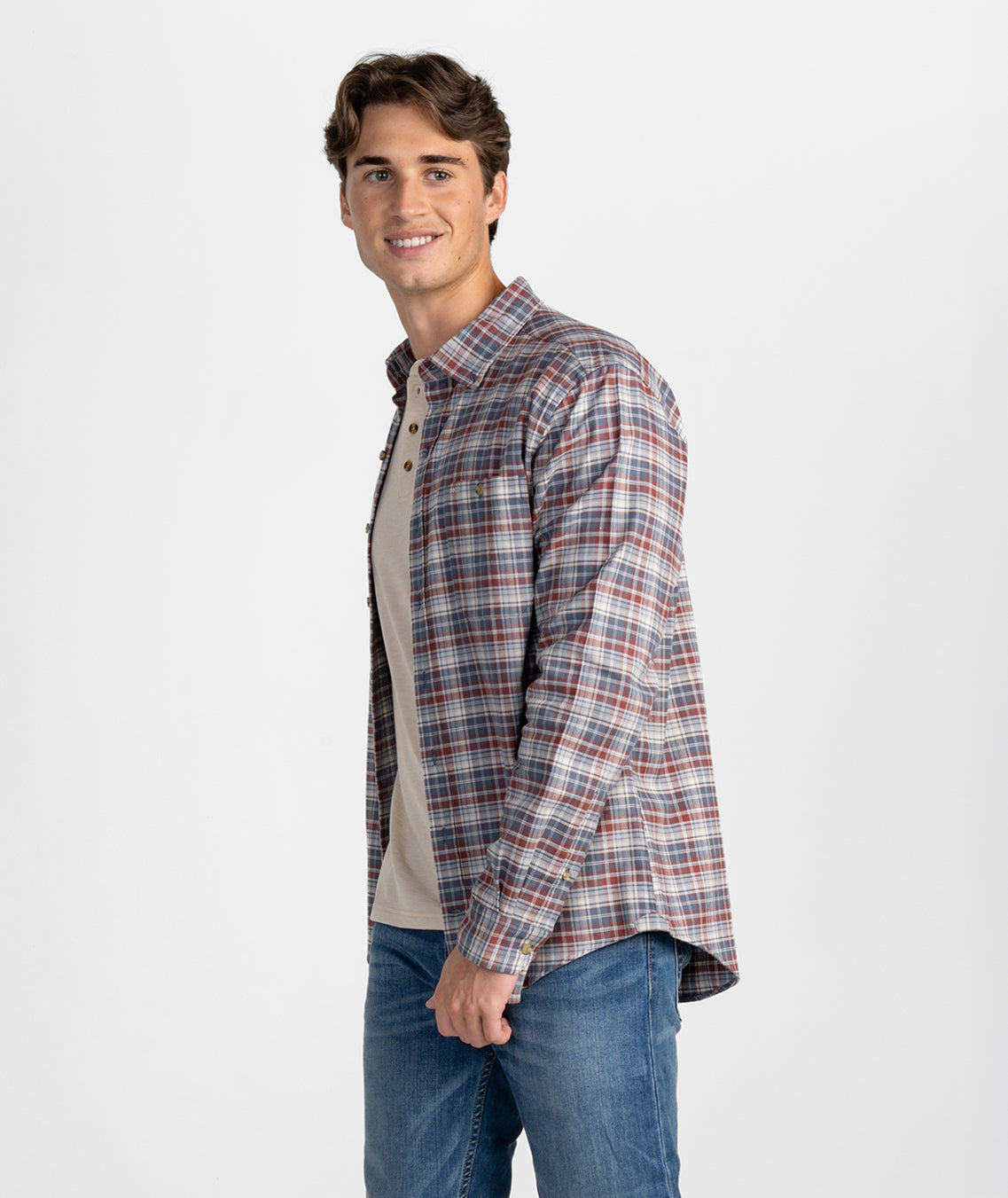 Big Sky Stretch Flannel LS - Patriot - image 2