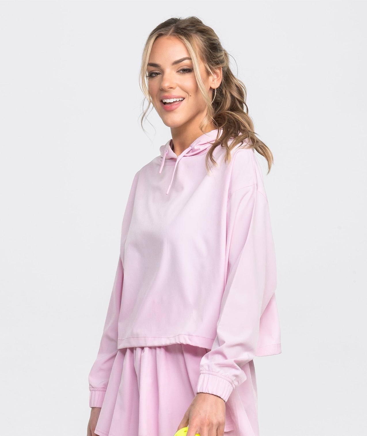 Hybrid Cropped Hoodie - Ballet Slipper - Image 1