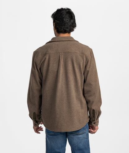 Brushline Fleece Shacket - Espresso - Image 3