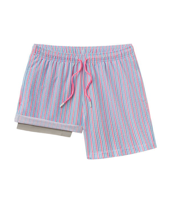 Clubhouse Seersucker Swim Shorts
