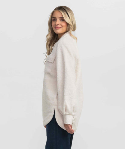 Warm and Fuzzy Shirt Jacket - Sugar Swizzle - image 2