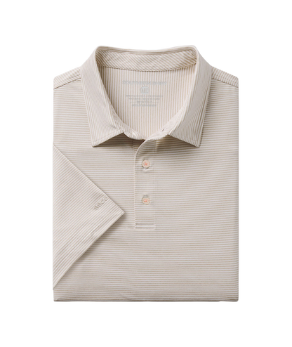 Heather Madison Stripe Polo - Mojave - Image 1