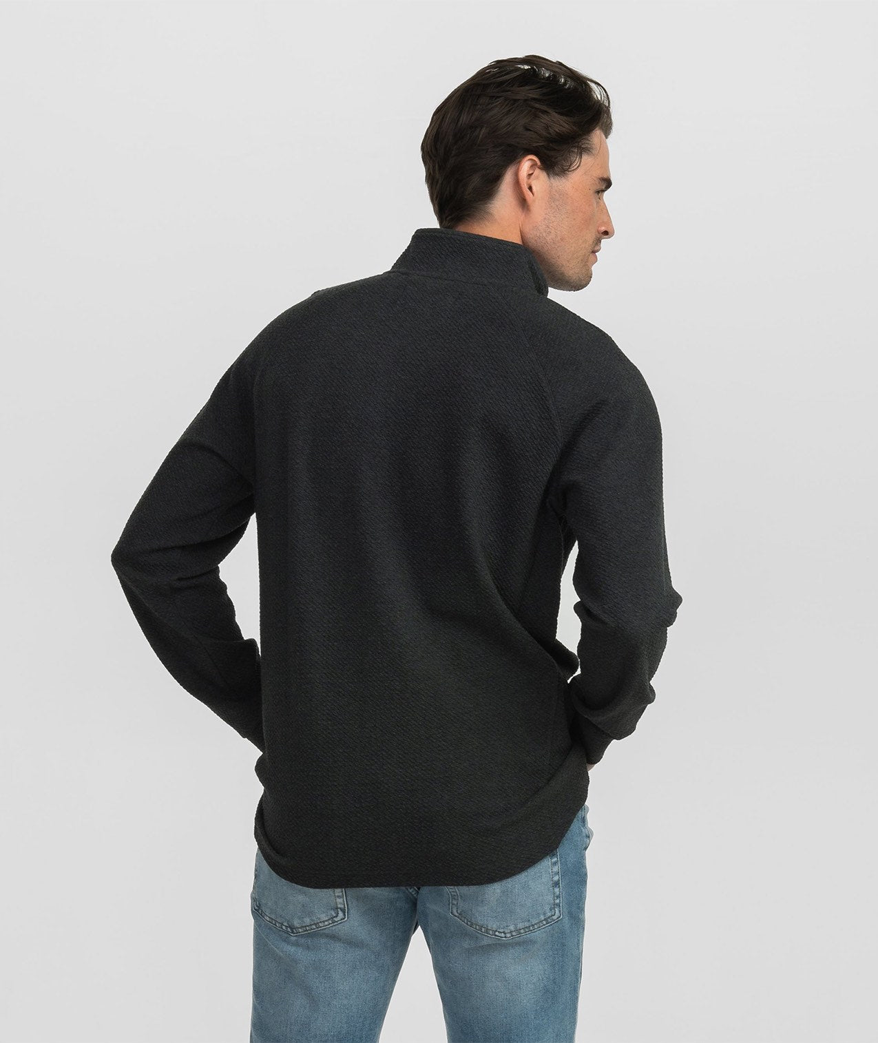 Dallas Performance Qtr Zip - Charcoal - Image 2