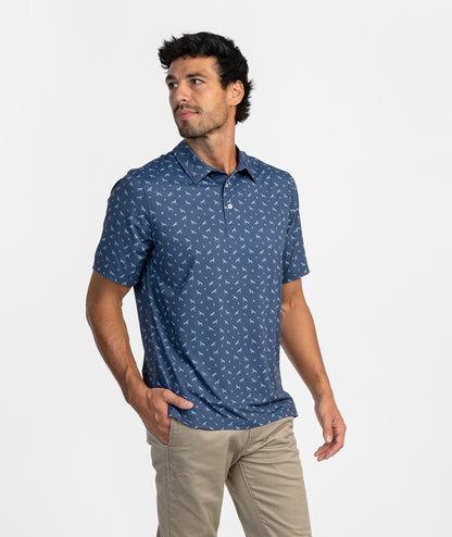 Uplands Unleashed Printed Polo - Midnight Navy - Image 2