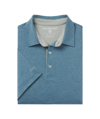 Grayton Heather Polo - Tempest - Image 1