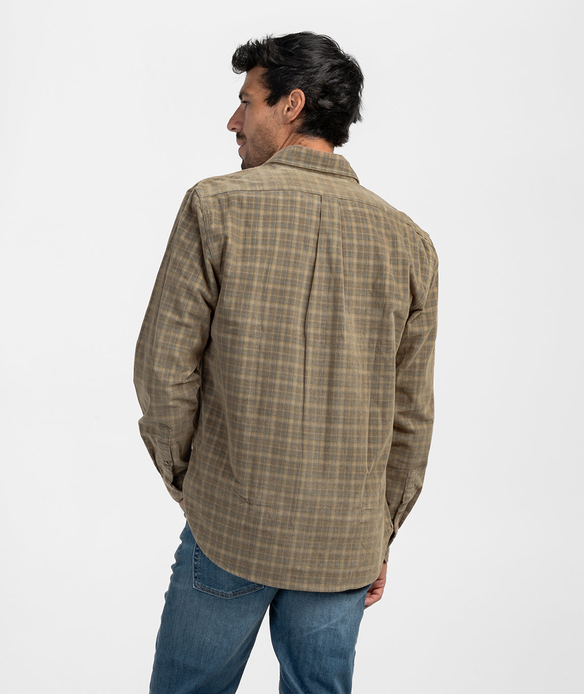 Braxton Lightweight Cord Flannel - Saddle - Image 4