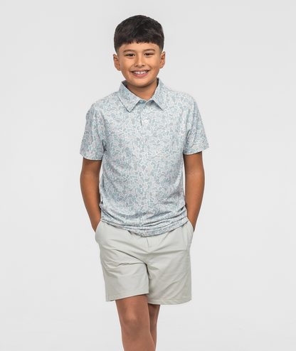 Youth Hunters Hideaway Printed Polo - Pale Drift - Image 2